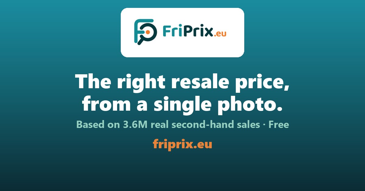 Preview image from FriPrix — the right Vinted resale price in 1 photo